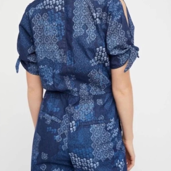 Free People Indigo Daze Denim Jean Jumpsuit  - Size Small - Picture 3 of 16